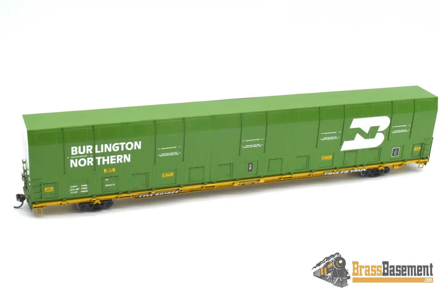 HO Brass - OMI 3010.2 Burlington Northern BN #801924 Vert-A-Pac Auto Carrier - FP Green Freight