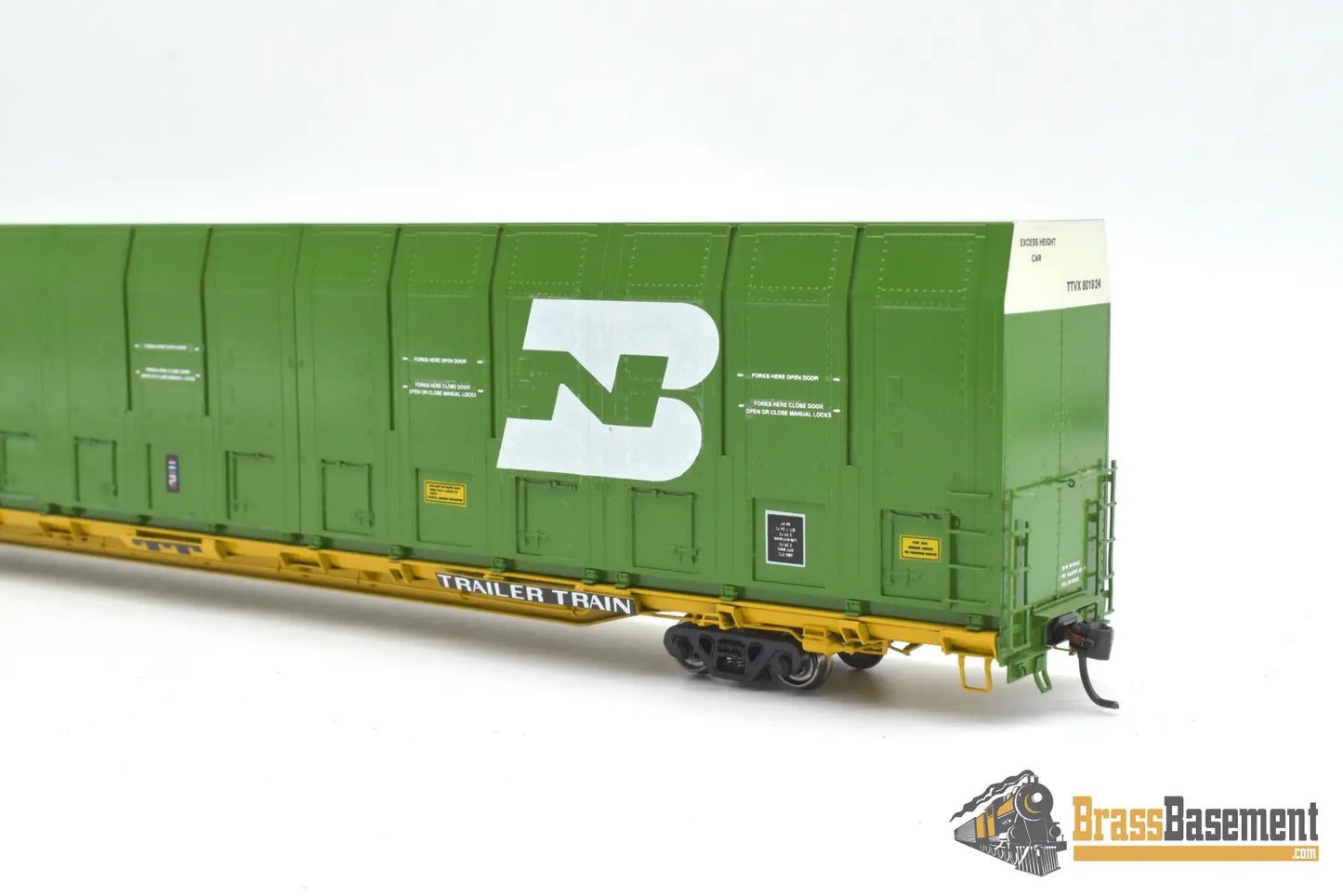 HO Brass - OMI 3010.2 Burlington Northern BN #801924 Vert-A-Pac Auto Carrier - FP Green Freight
