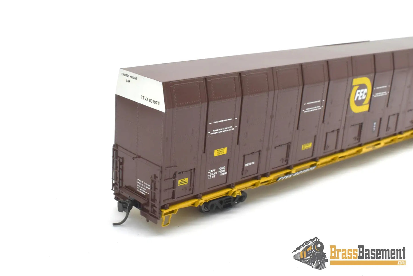 HO Brass - OMI 3010.3 Florida East Coast FEC Vert-A-Pac Auto Carrier - FP Brown Freight
