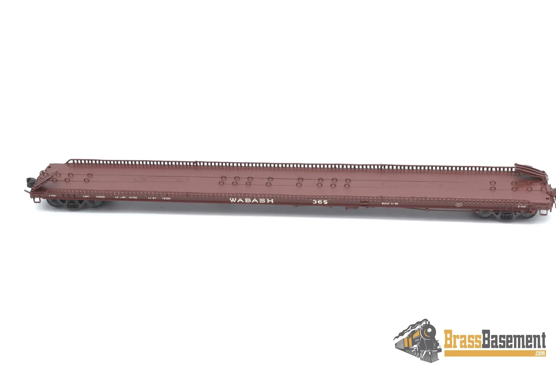 Ho Brass - Omi 3033.2 F - 39 Wabash Tructrain Flat Car #365 Custom Painted Freight