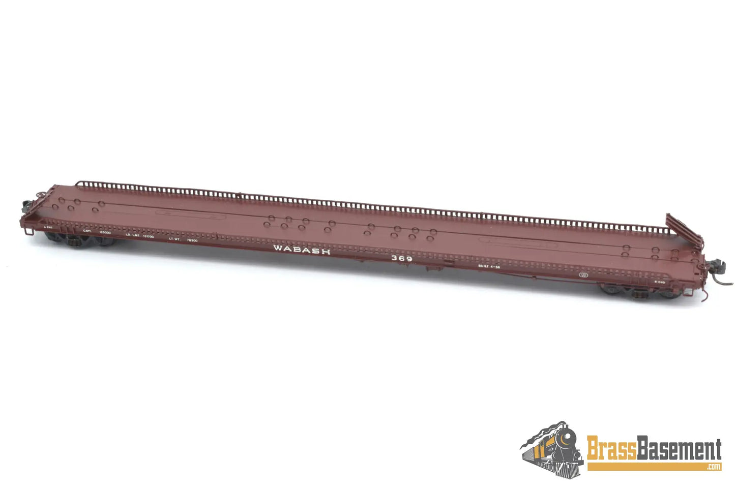Ho Brass - Omi 3033.2 F - 39 Wabash Tructrain Flat Car #369 Custom Painted Freight