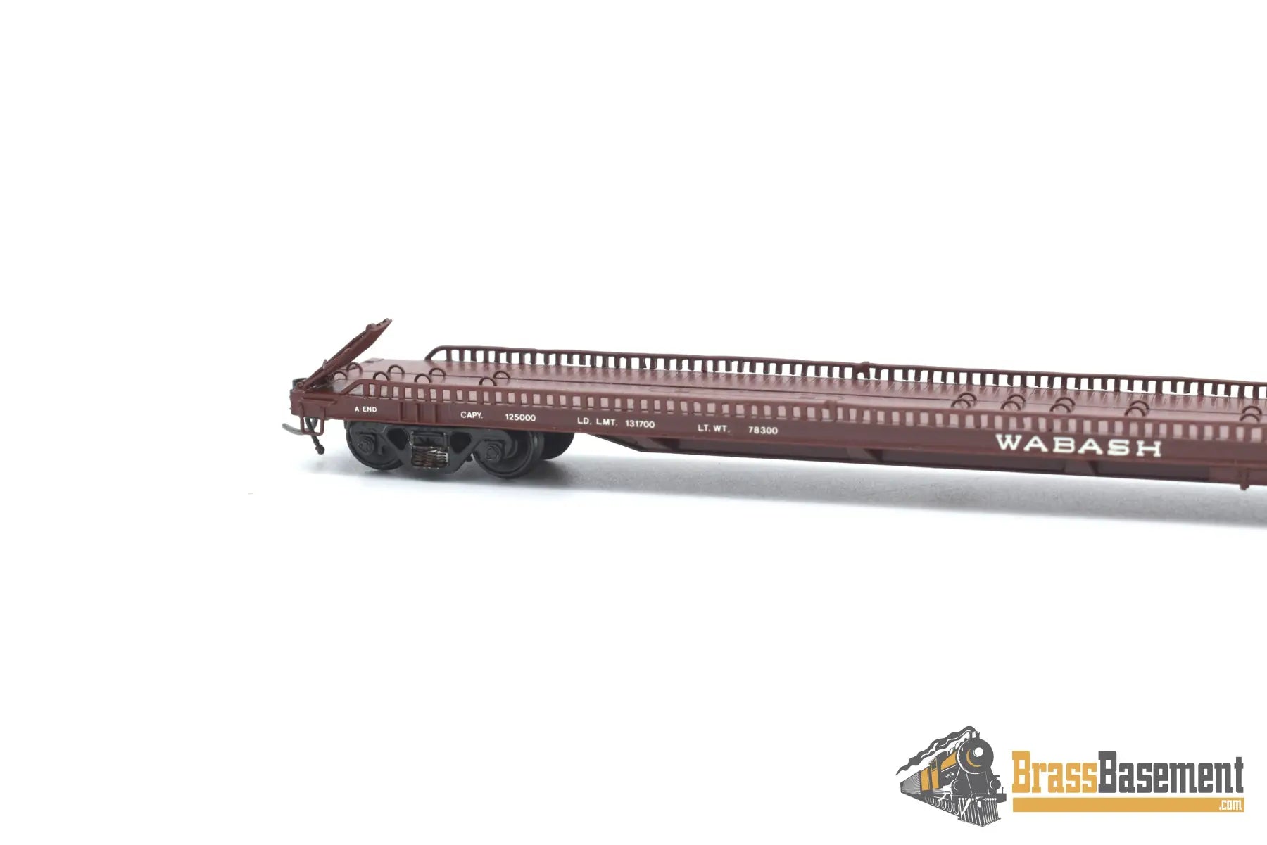 Ho Brass - Omi 3033.2 F - 39 Wabash Tructrain Flat Car #369 Custom Painted Freight