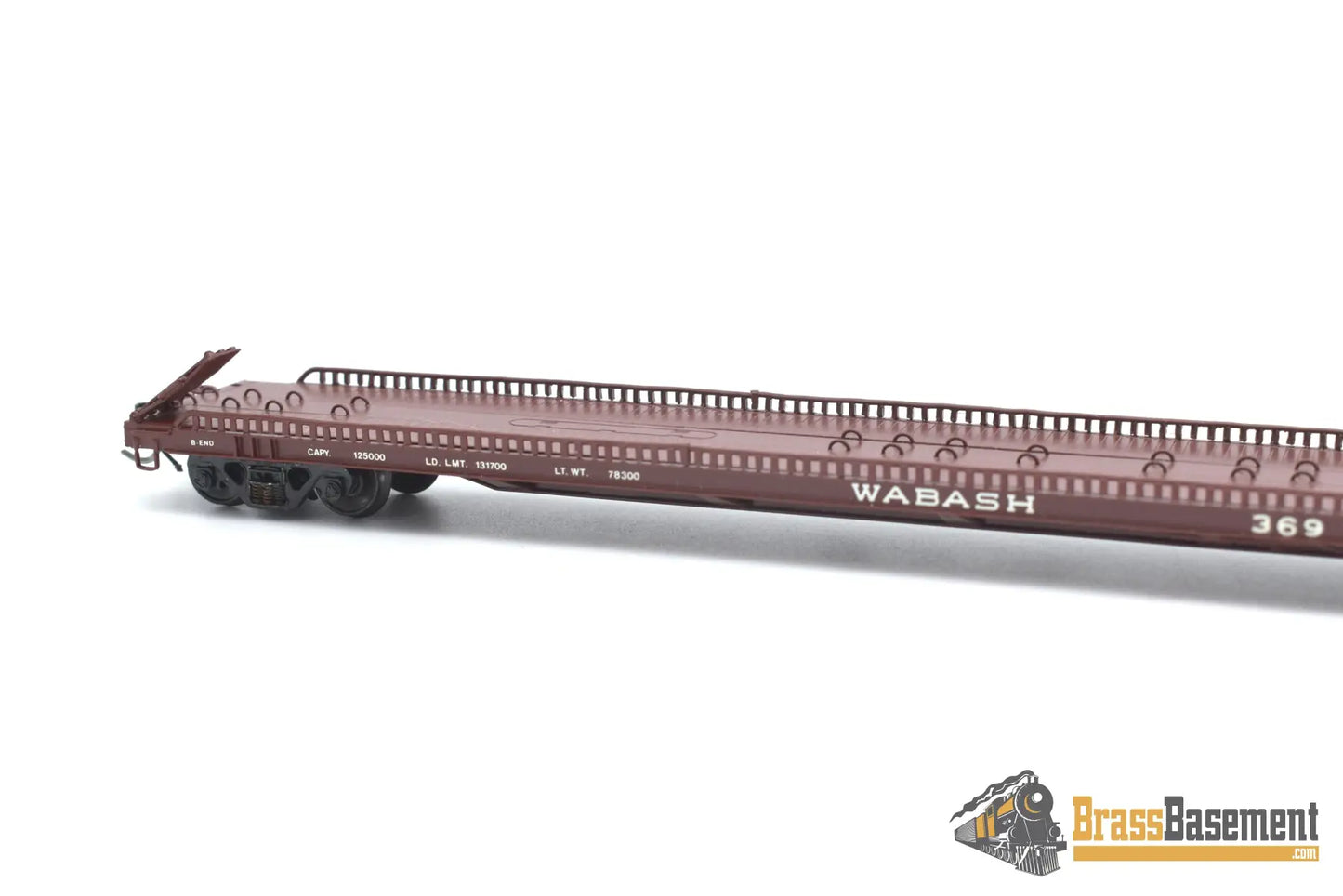 Ho Brass - Omi 3033.2 F - 39 Wabash Tructrain Flat Car #369 Custom Painted Freight