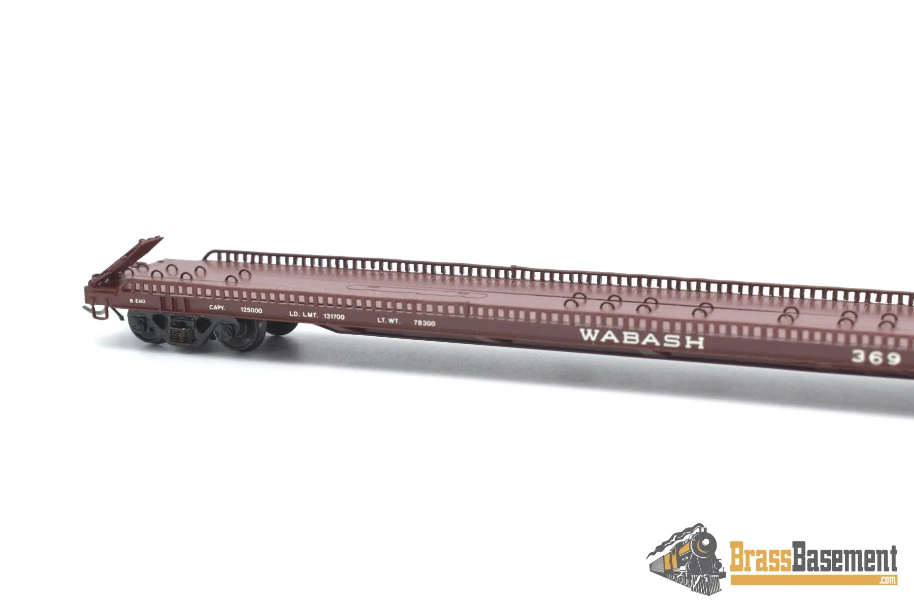 Ho Brass - Omi 3033.2 F - 39 Wabash Tructrain Flat Car #369 Custom Painted Freight
