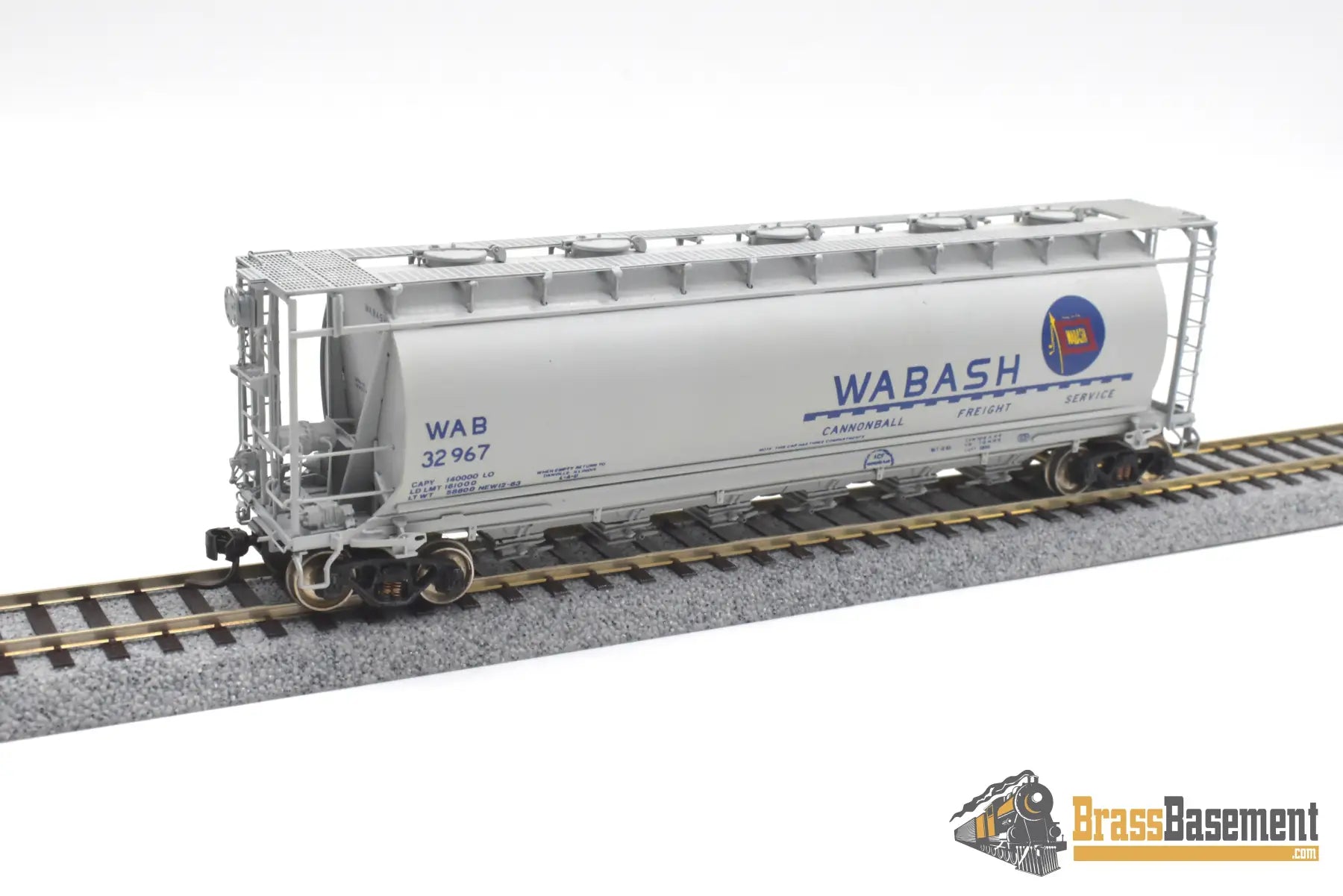 Ho Brass - Omi 3037 Wabash Cylindrical Covered Hopper Hc-60 #32967 Cpomi Freight