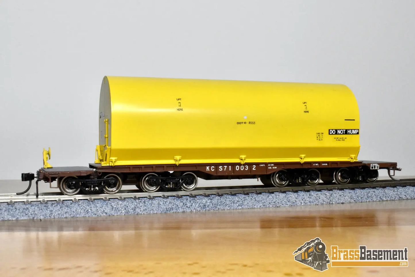 HO Brass OMI 3081.2 KCS Kansas City Southern NASA Shuttle Solid Rocket Motor Rail Car FP Freight