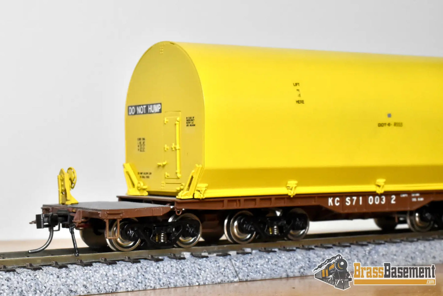 HO Brass OMI 3081.2 KCS Kansas City Southern NASA Shuttle Solid Rocket Motor Rail Car FP Freight