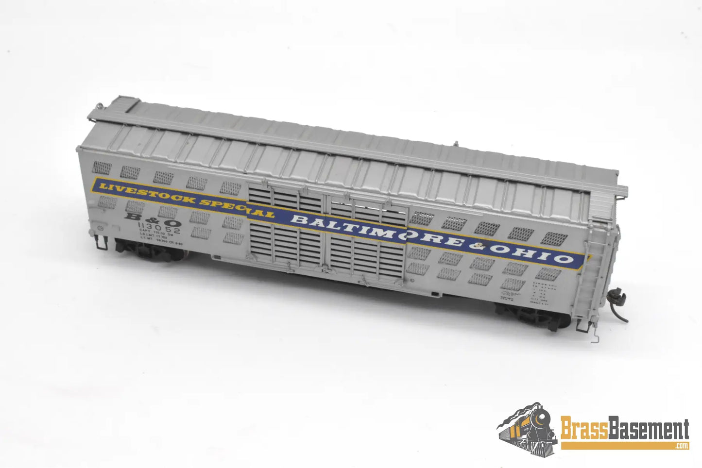 HO Brass - OMI 3140 Baltimore & Ohio B&O Deluxe Livestock Car w/ Double Doors Fishbelly Freight