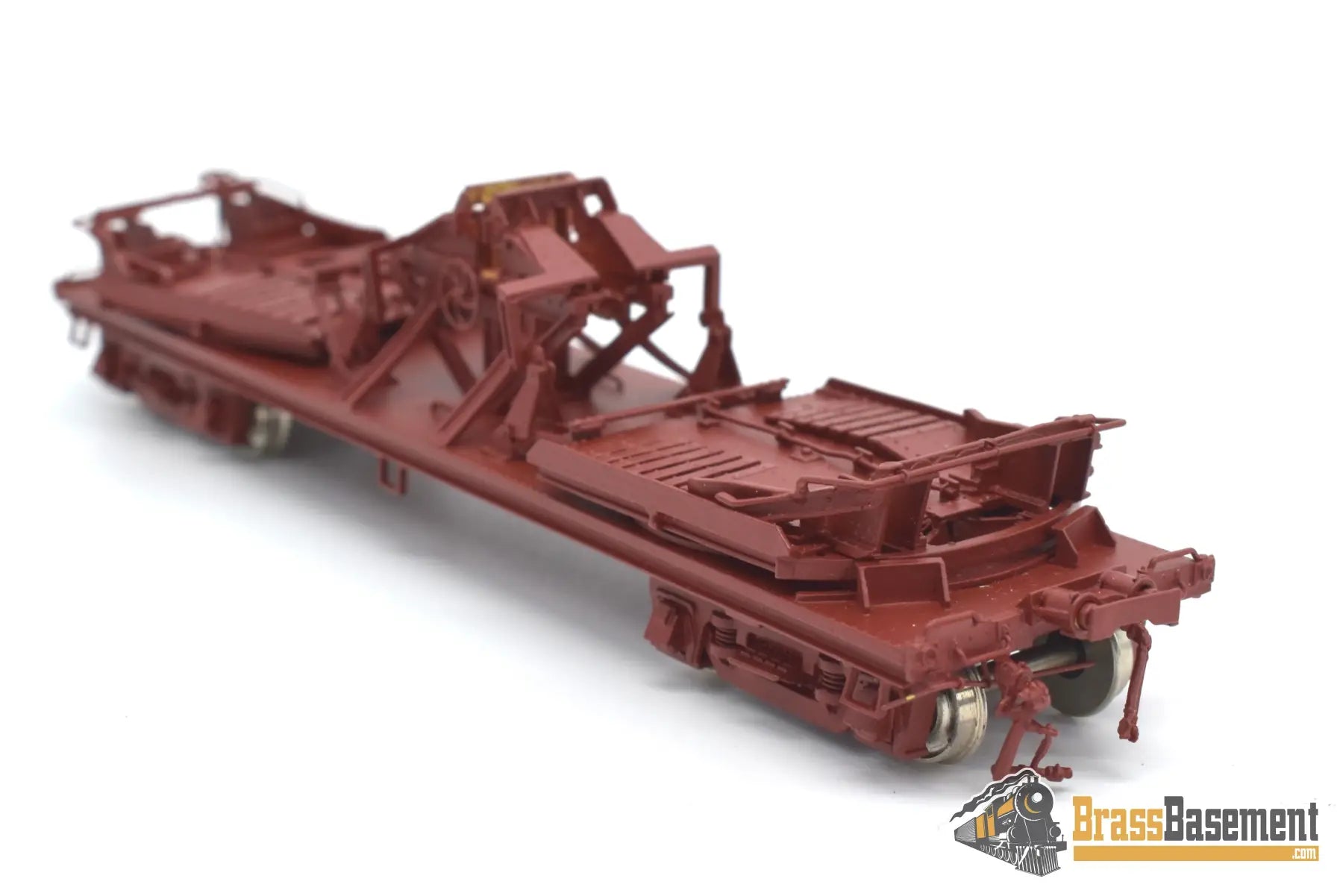 Ho Brass - Omi 3159 Mdt Flat Car Painted Original Milk Trucks Missing Caboose