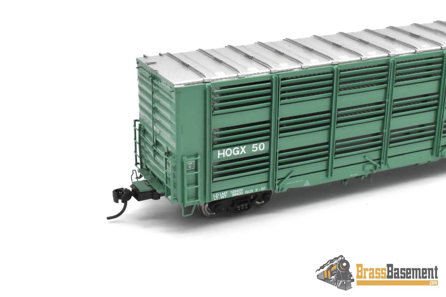 HO Brass - OMI 3320.1 Overland HOGX Stock Car 60’ - F/P Green Freight