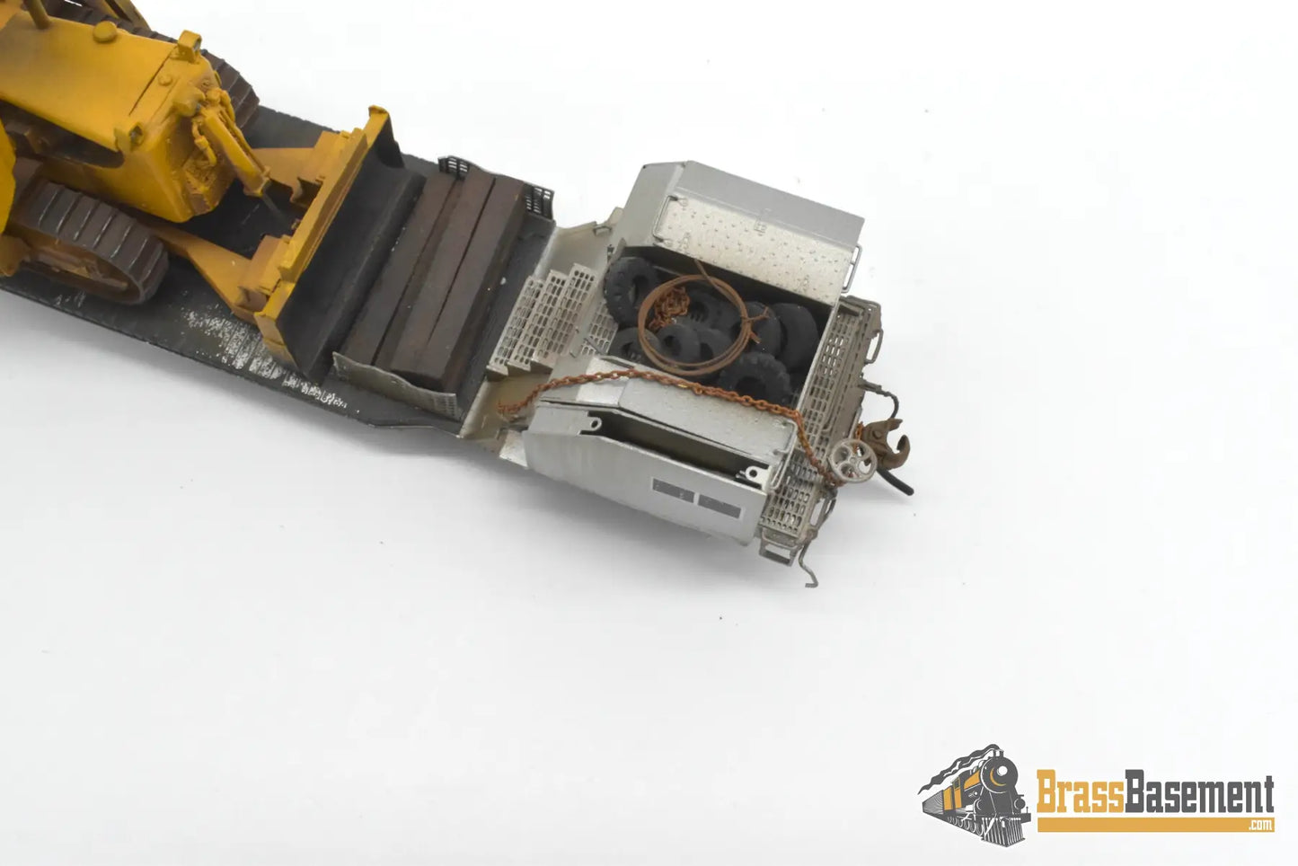 HO Brass - OMI 3321.1 Union Pacific UP Bulldozer Wreck flat Car #905268 w/ BullDozer Freight