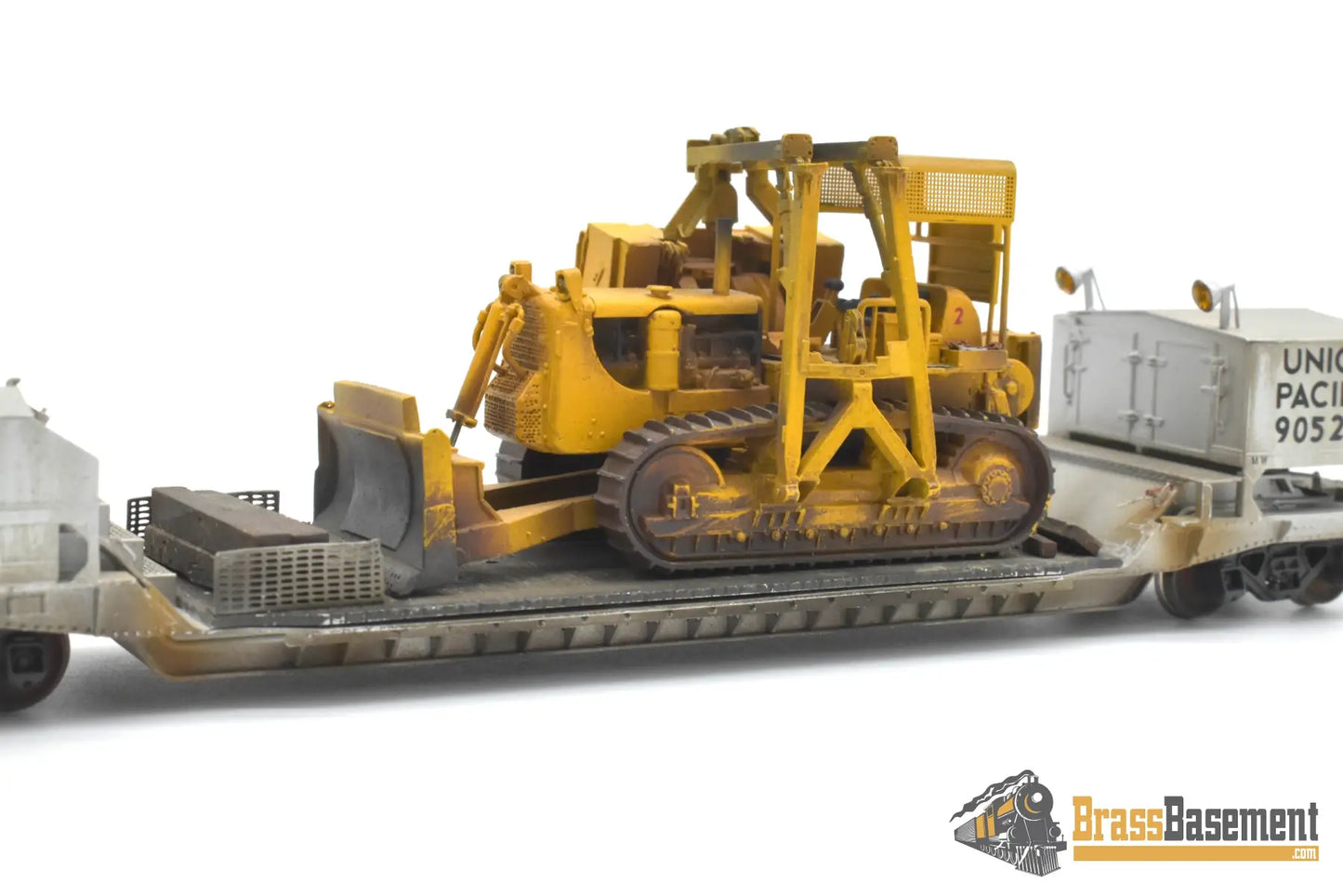 HO Brass - OMI 3321.1 Union Pacific UP Bulldozer Wreck flat Car #905268 w/ BullDozer Freight