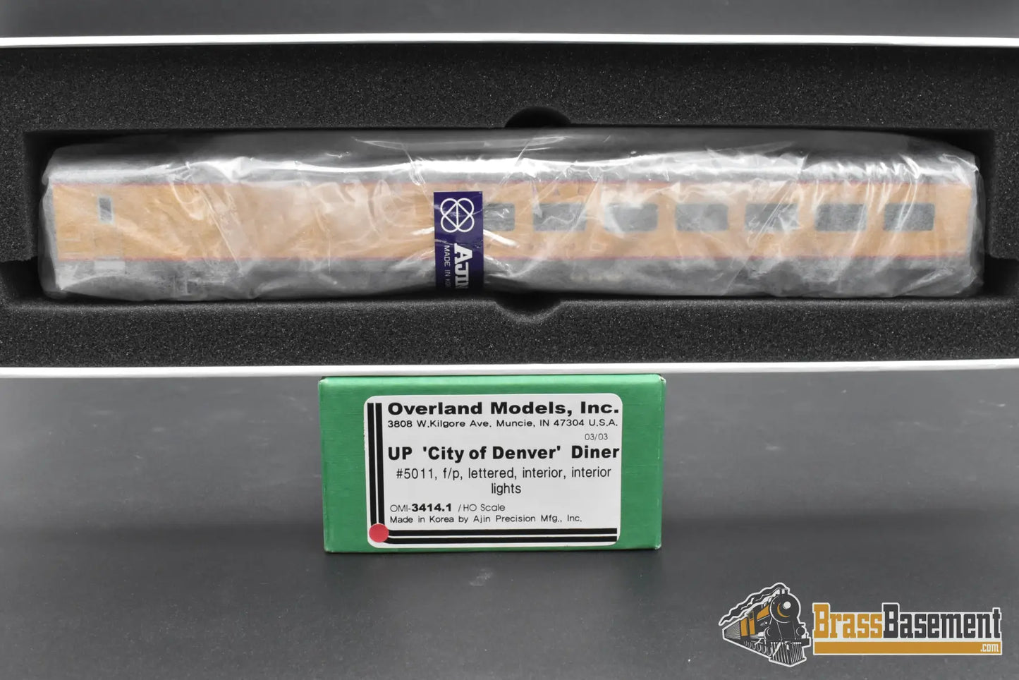 HO Brass – Overland Models UP ‘City of Denver’ Diner #5011 – F/P – Mint HO Brass Passenger Car