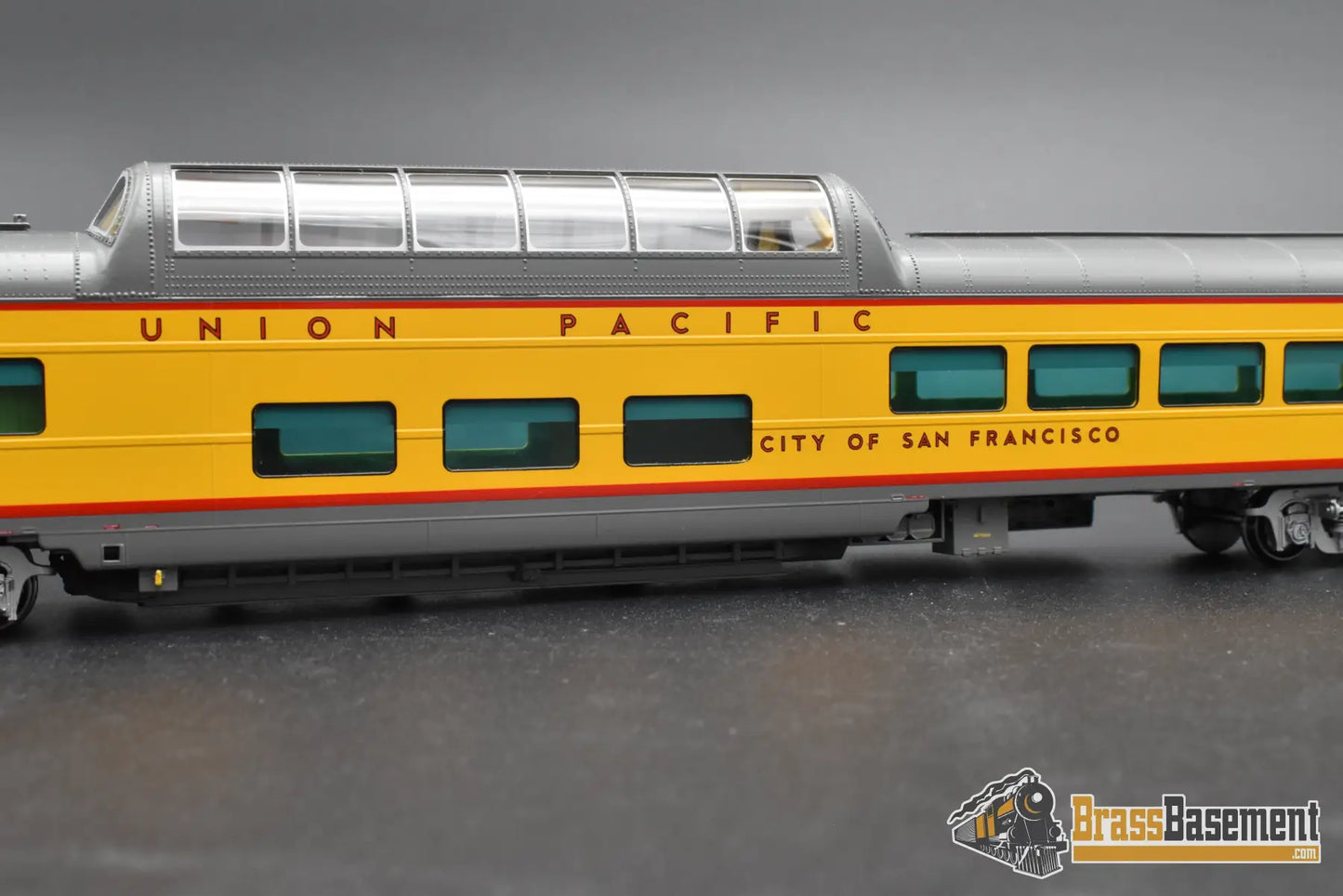 HO Brass – Overland Models UP ‘City of San Francisco’ Dome Lounge #9009 – F/P – Mint HO Brass Passenger Car