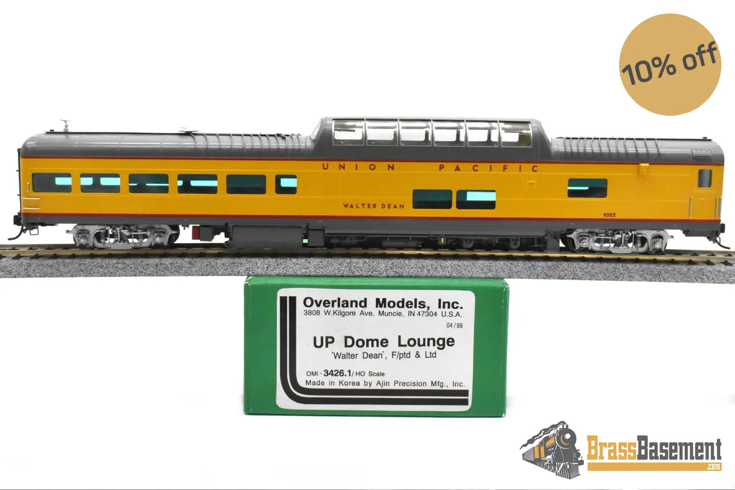 HO Brass OMI 3426.1 Union Pacific UP ‘Walter Dean’ Dome Lounge FP MINT Passenger