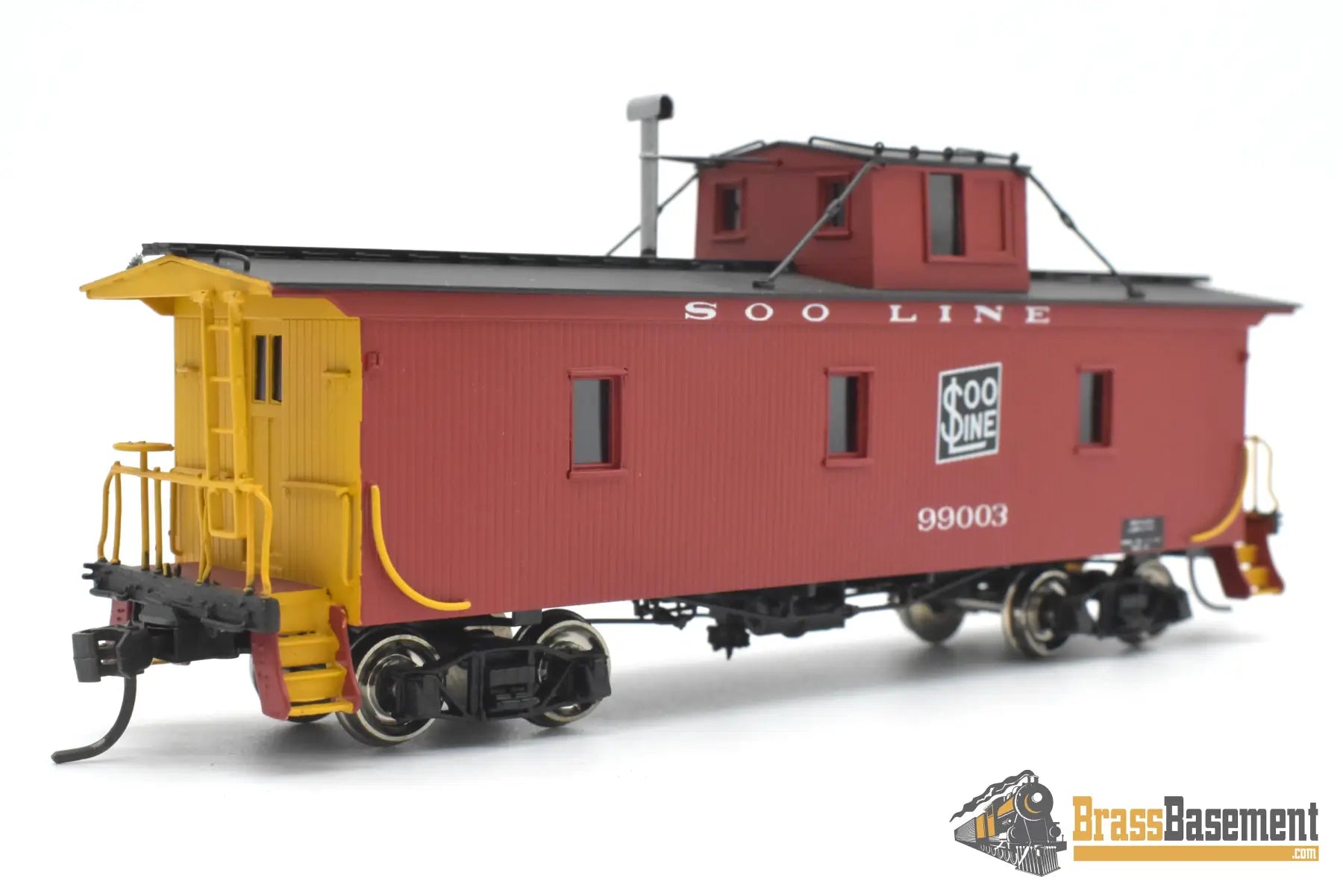 HO Brass - OMI 3920.1 Soo Line Wood Sheath Caboose #99003 - F/P Red Caboose