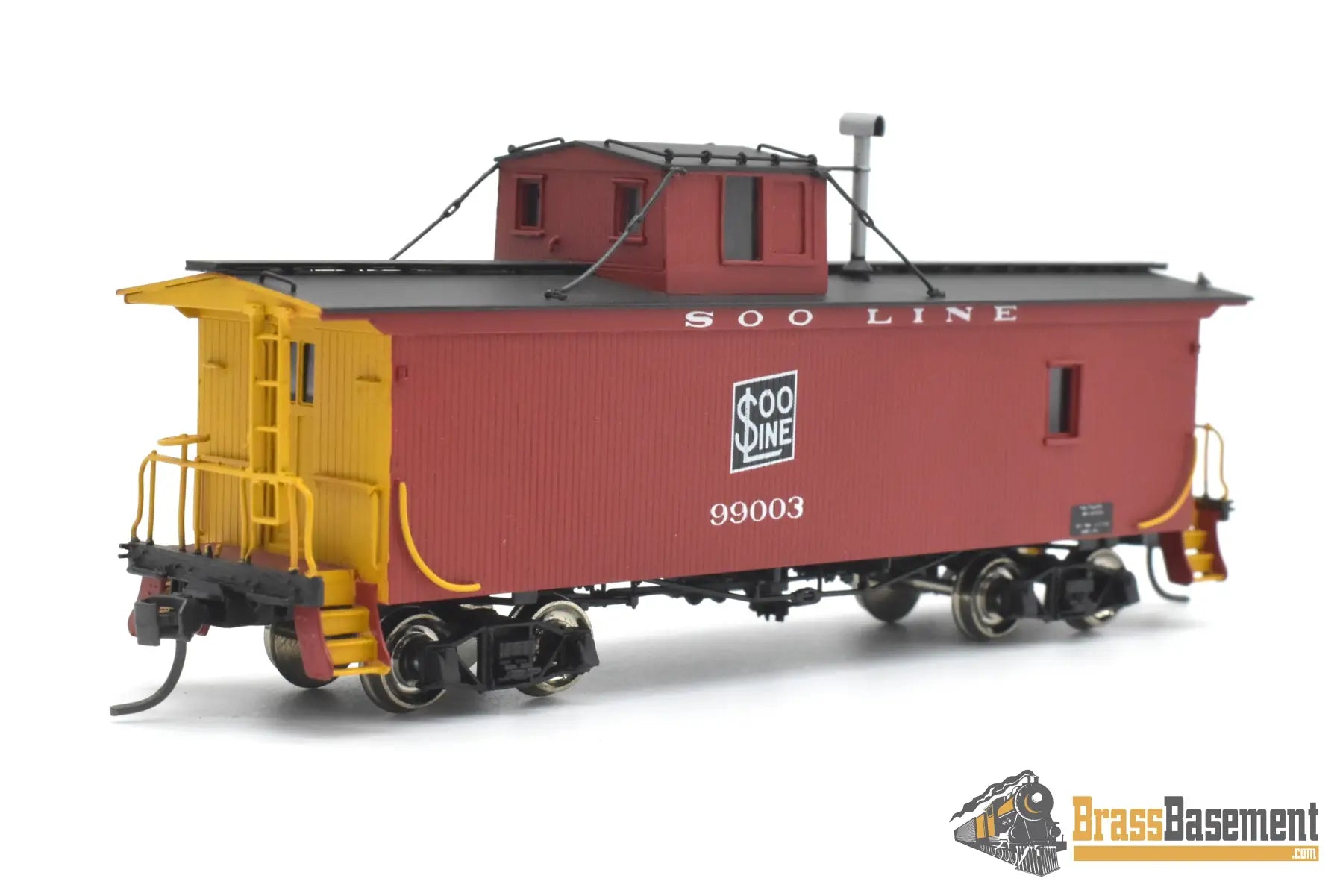 HO Brass - OMI 3920.1 Soo Line Wood Sheath Caboose #99003 - F/P Red Caboose