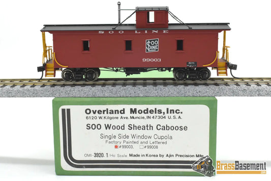 HO Brass - OMI 3920.1 Soo Line Wood Sheath Caboose #99003 - F/P Red Caboose