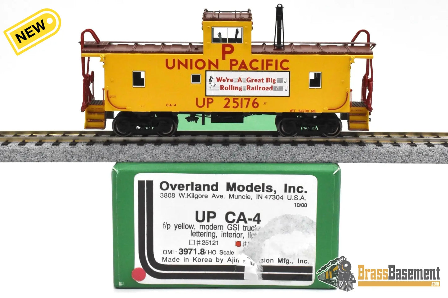 HO Brass OMI 3971.8 Union Pacific UP CA 4 Caboose #25176 GSI Trucks MINT Caboose