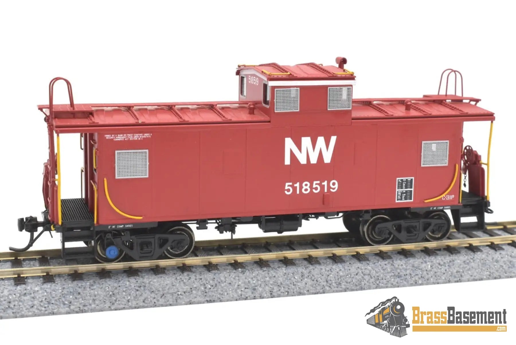 Ho Brass - Omi 4261.2 N&W Norfolk & Western International W-V Caboose #518519 Fp Red 2003