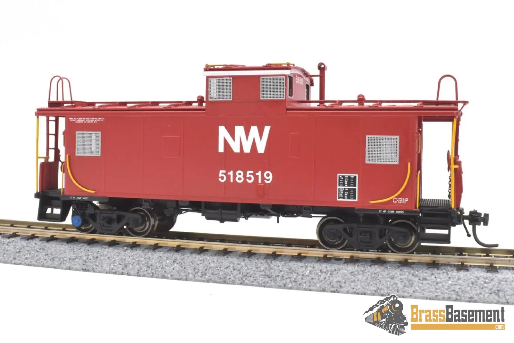 Ho Brass - Omi 4261.2 N&W Norfolk & Western International W-V Caboose #518519 Fp Red 2003