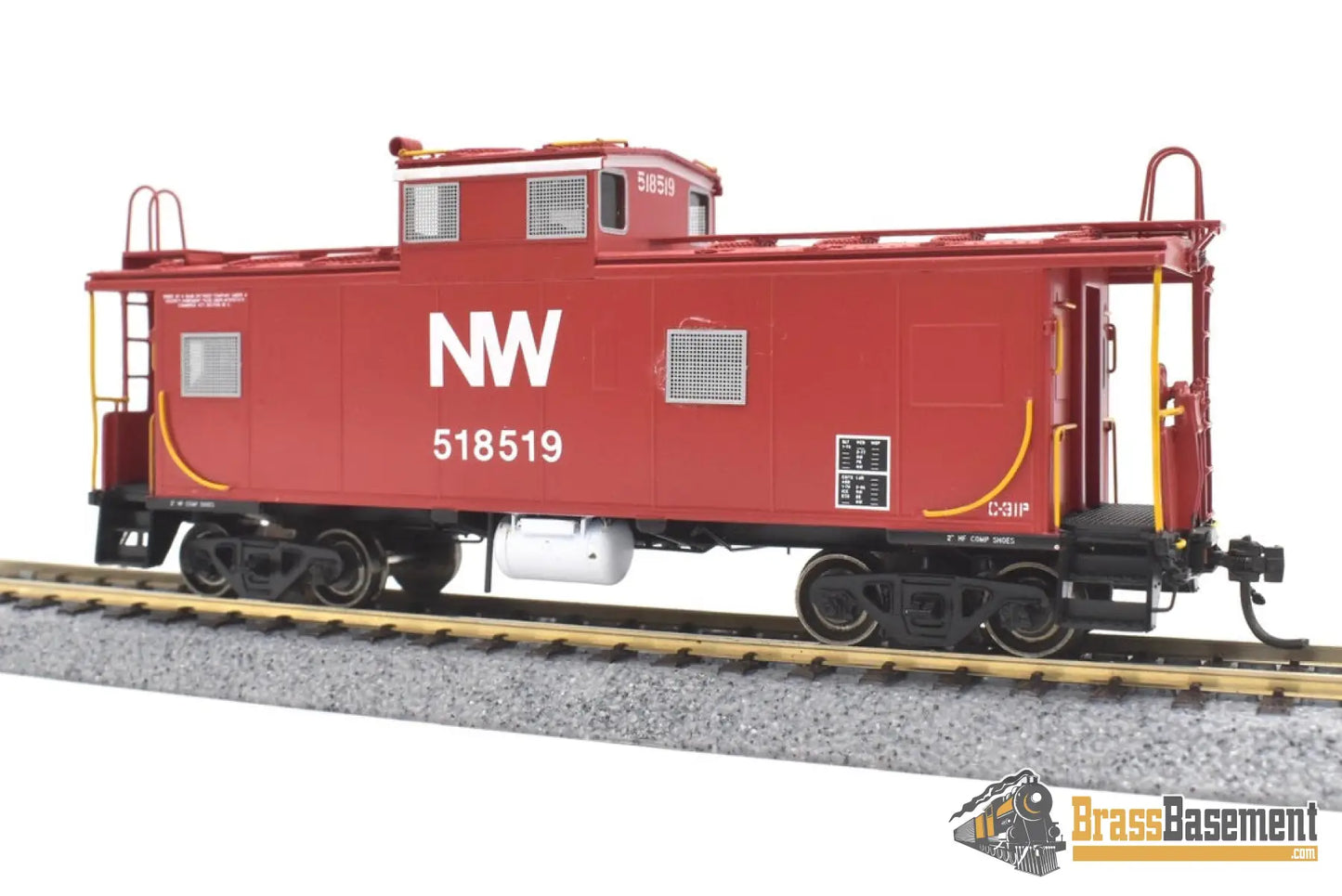 Ho Brass - Omi 4261.2 N&W Norfolk & Western International W-V Caboose #518519 Fp Red 2003