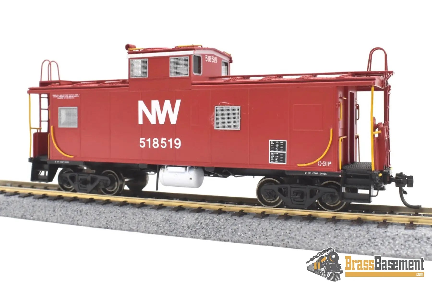 Ho Brass - Omi 4261.2 N&W Norfolk & Western International W-V Caboose #518519 Fp Red 2003
