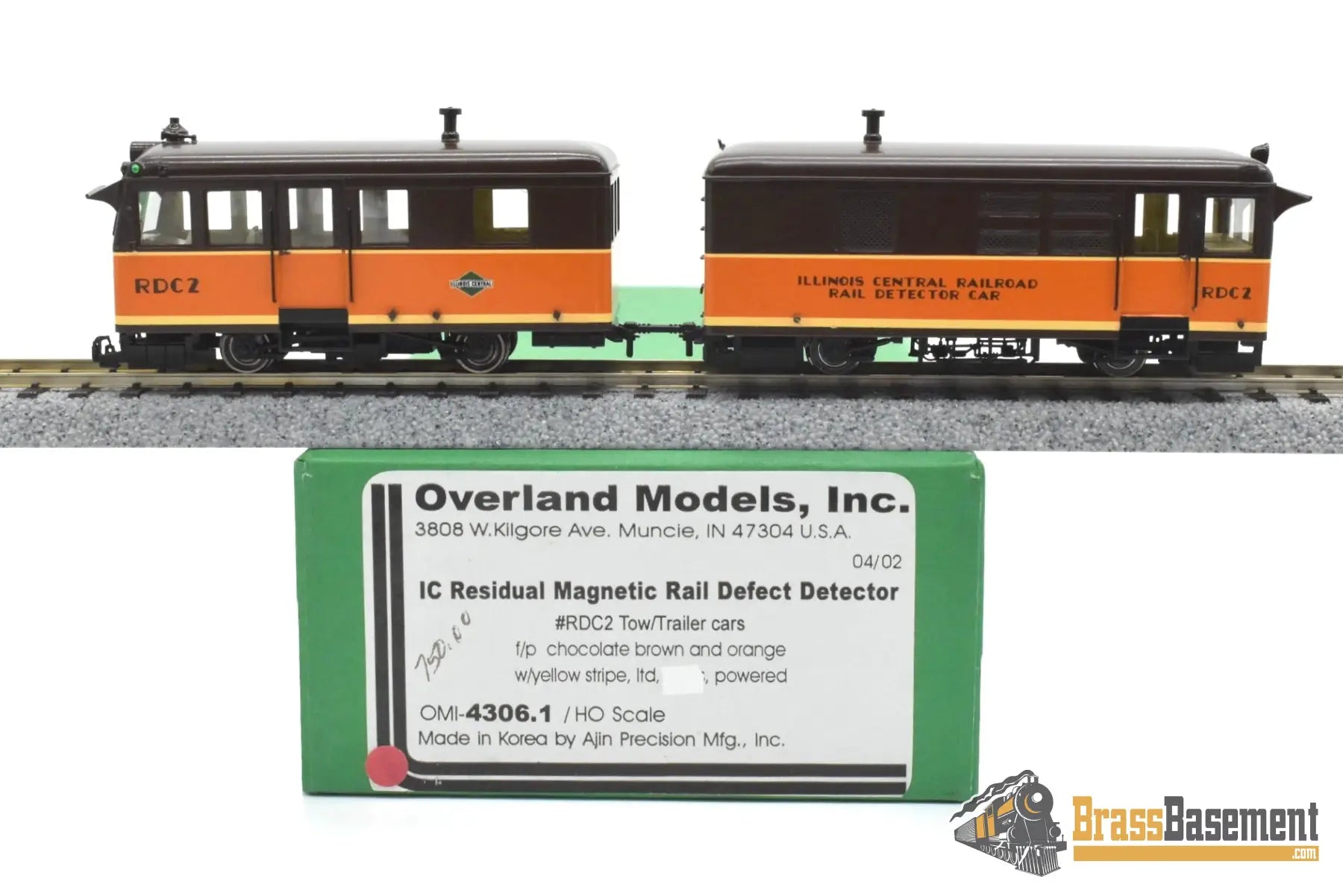 HO Brass - OMI 4306.1 IC Illinois Central - Magnetic Rail Defect Detector #RDC2 Diesel