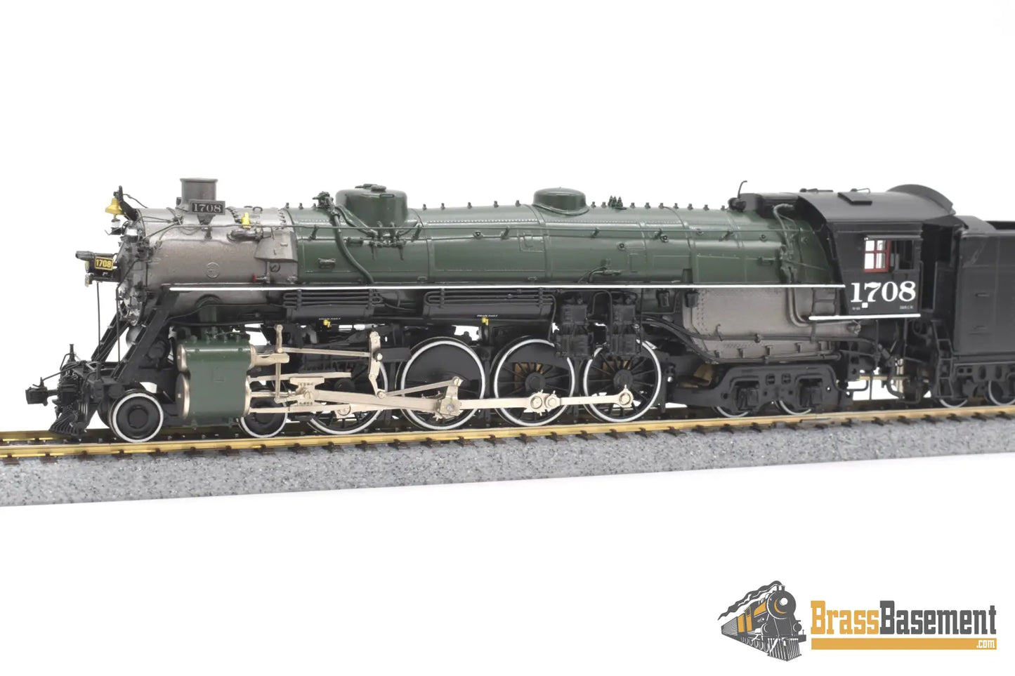 Ho Brass - Omi 4511.2 Rio Grande Drgw M - 64 4 - 8 - 4 #1708 F/P Green Boiler Royal Gorge Scheme