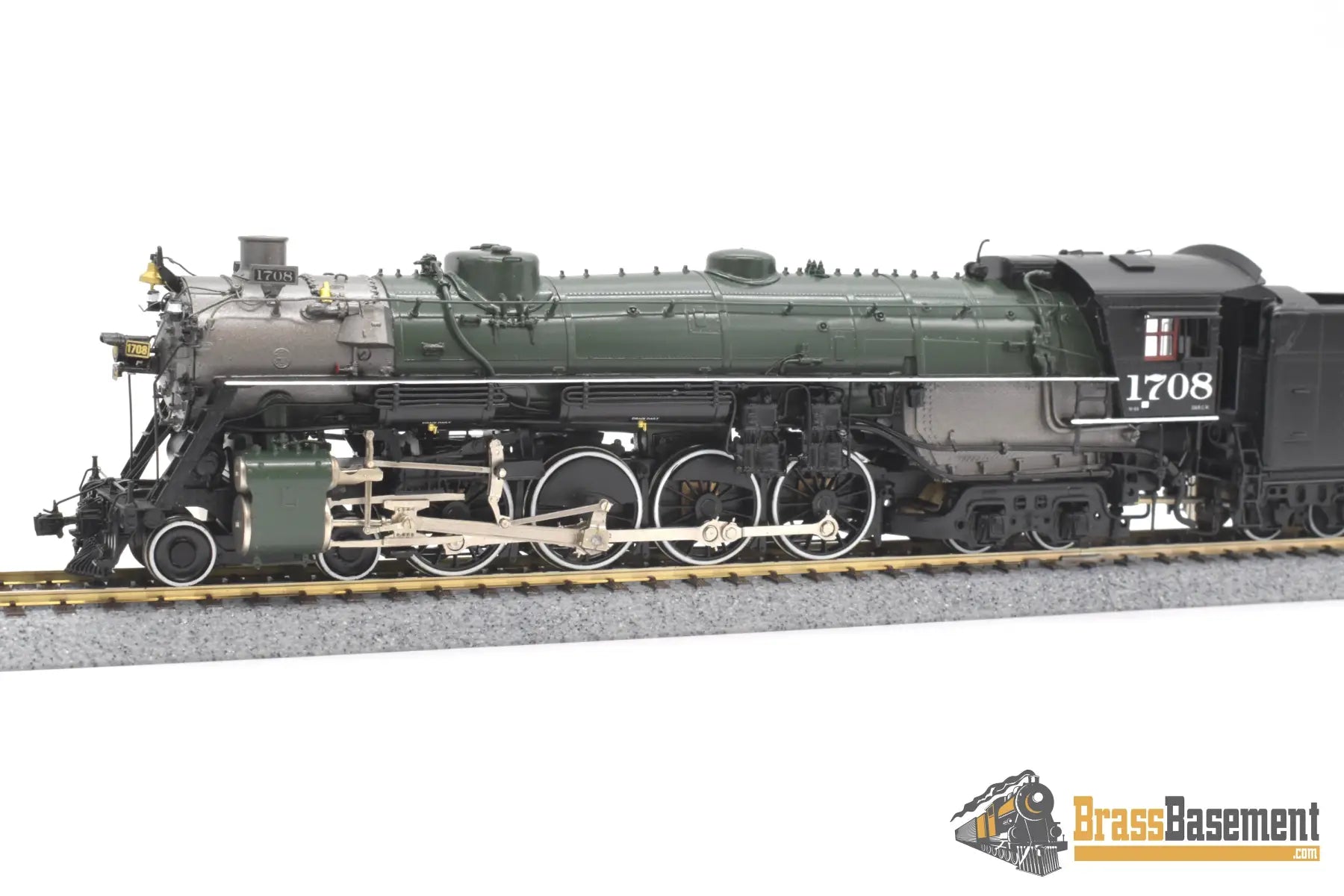 Ho Brass - Omi 4511.2 Rio Grande Drgw M - 64 4 - 8 - 4 #1708 F/P Green Boiler Royal Gorge Scheme