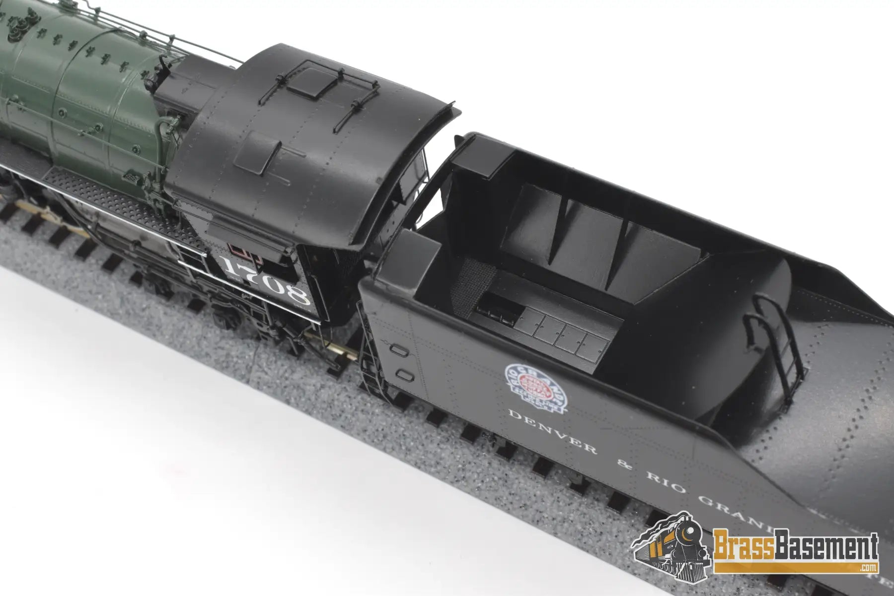 Ho Brass - Omi 4511.2 Rio Grande Drgw M - 64 4 - 8 - 4 #1708 F/P Green Boiler Royal Gorge Scheme