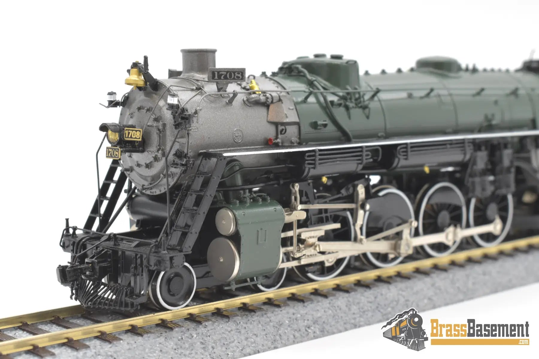 Ho Brass - Omi 4511.2 Rio Grande Drgw M - 64 4 - 8 - 4 #1708 F/P Green Boiler Royal Gorge Scheme