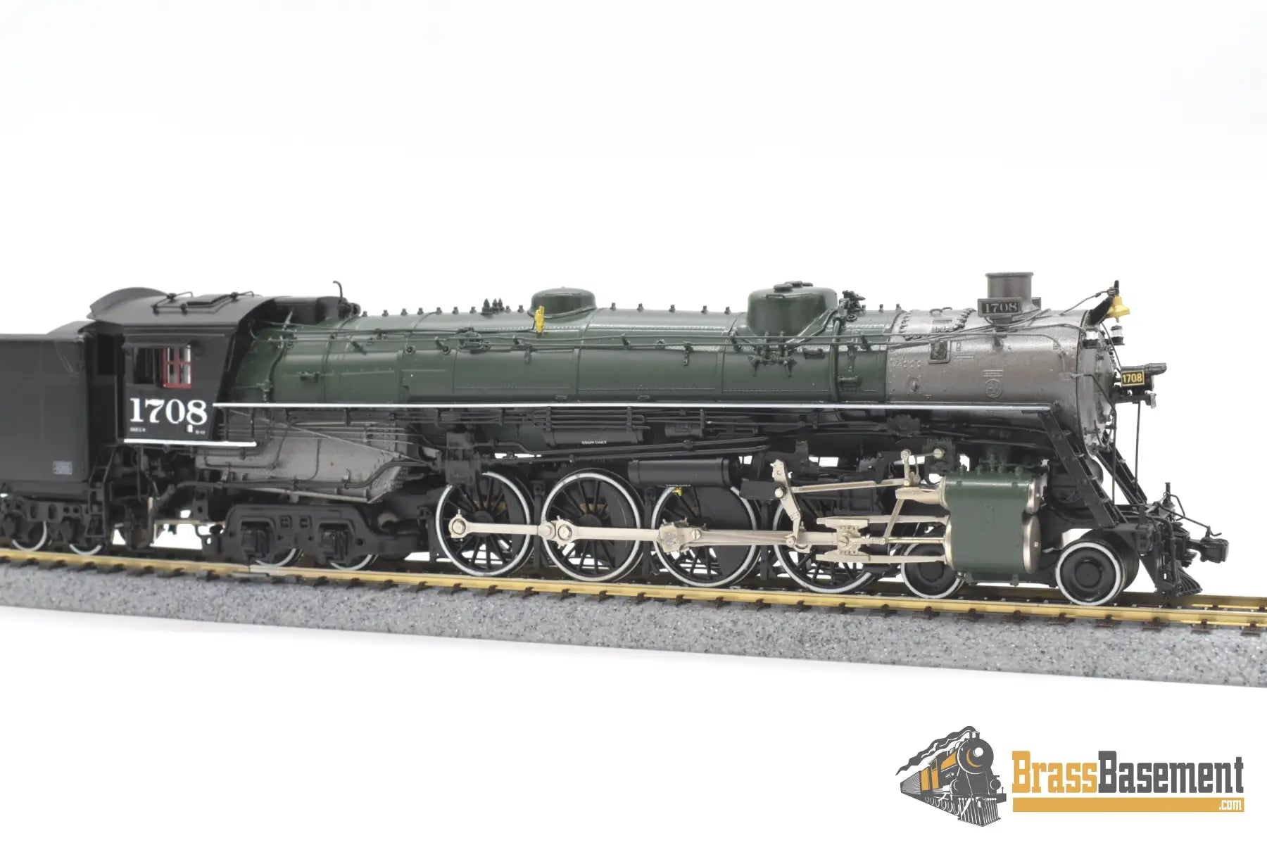 Ho Brass - Omi 4511.2 Rio Grande Drgw M - 64 4 - 8 - 4 #1708 F/P Green Boiler Royal Gorge Scheme
