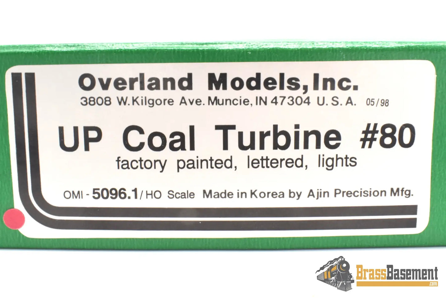 Ho Brass - Omi 5096.1 Overland Union Pacific Up #80/8080 Coal Turbine 3 Unit Set Factory Painted