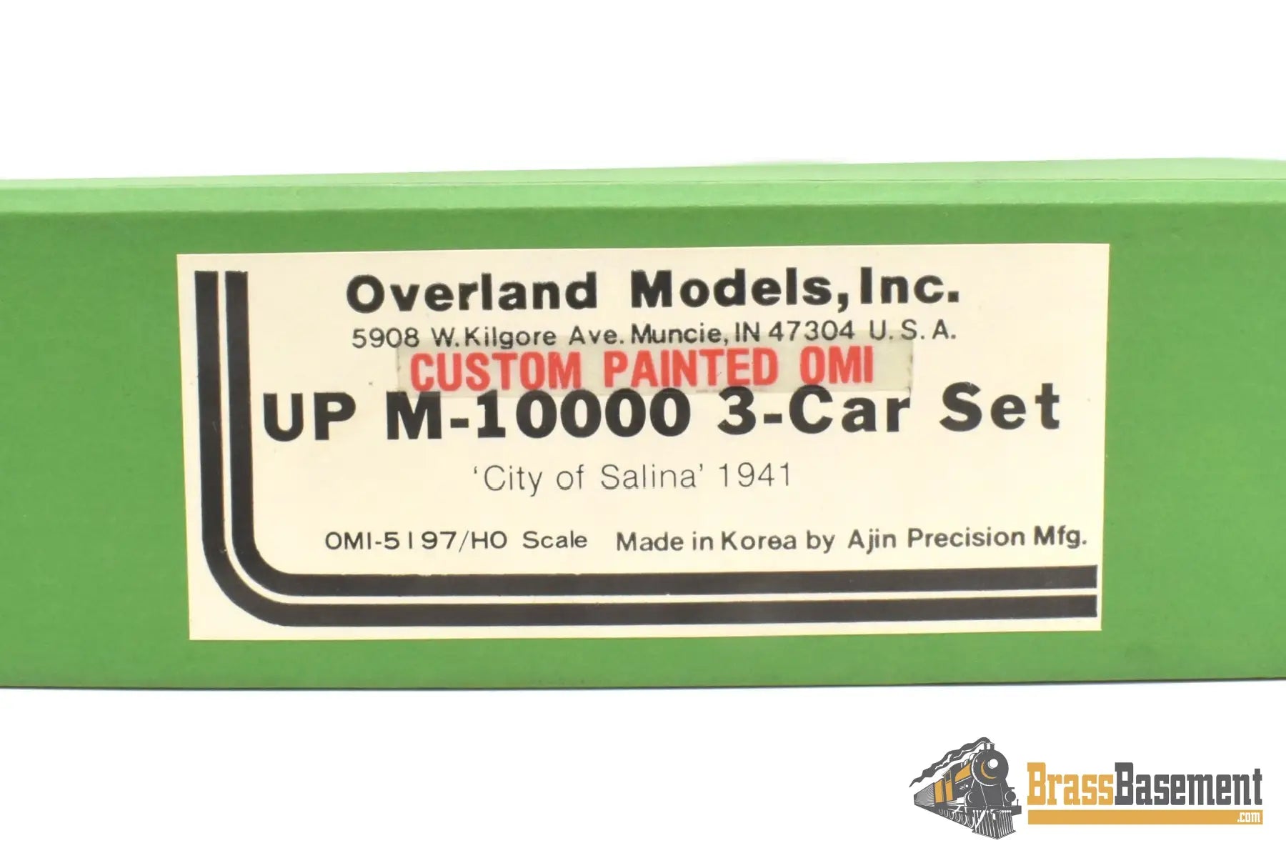 Ho Brass - Omi 5197.1 Union Pacific Up ’City Of Salina’ M - 10000 3 Car Set Cpomi Passenger