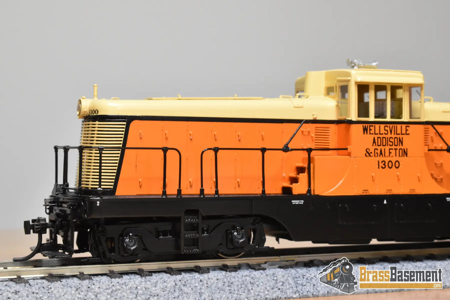 HO Brass OMI 5498.2 Overland WAG Wellsville Addison and Galeton 132 Ton Centercab Diesel #1300 Diesel