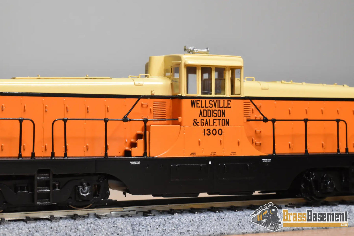 HO Brass OMI 5498.2 Overland WAG Wellsville Addison and Galeton 132 Ton Centercab Diesel #1300 Diesel