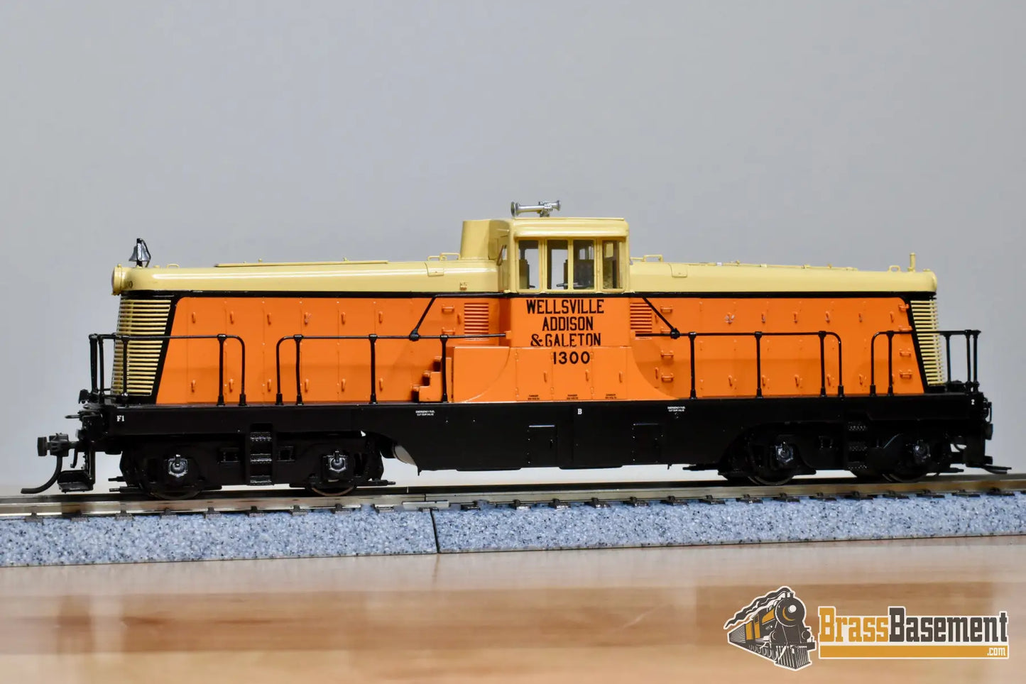 HO Brass OMI 5498.2 Overland WAG Wellsville Addison and Galeton 132 Ton Centercab Diesel #1300 Diesel