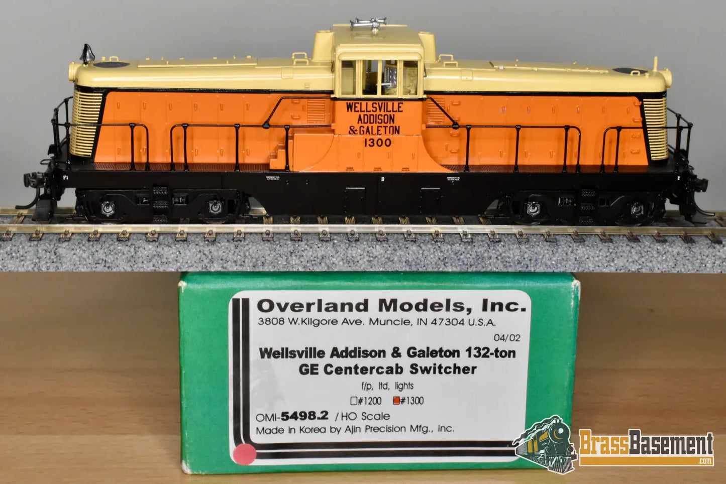 HO Brass OMI 5498.2 Overland WAG Wellsville Addison and Galeton 132 Ton Centercab Diesel #1300 Diesel