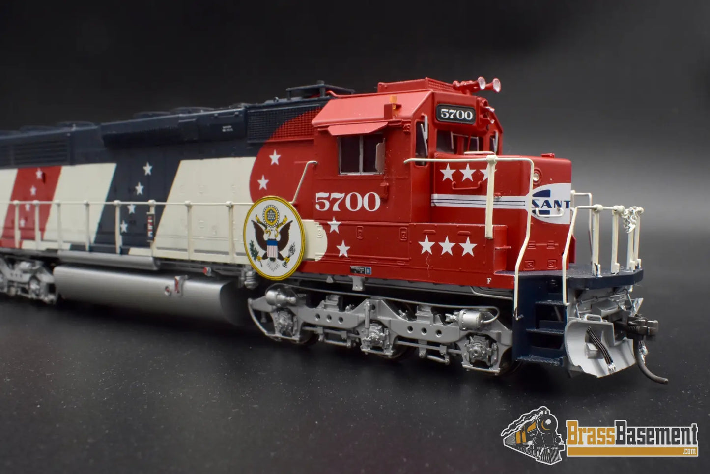 Ho Brass - Omi 6375.1 Atsf Santa Fe Sd45 - 2 Bicentennial #5700 F/P Mint