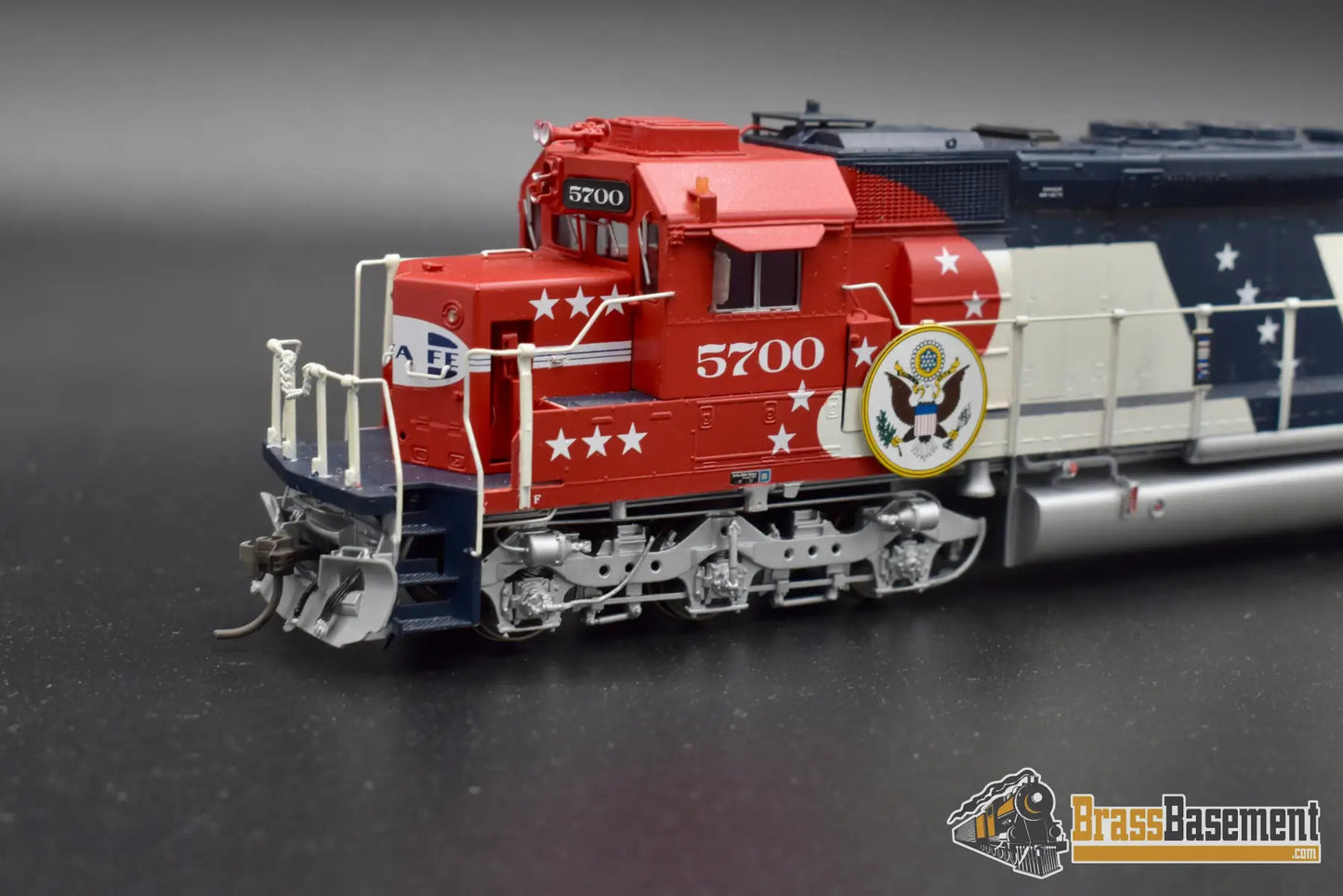 Ho Brass - Omi 6375.1 Atsf Santa Fe Sd45 - 2 Bicentennial #5700 F/P Mint