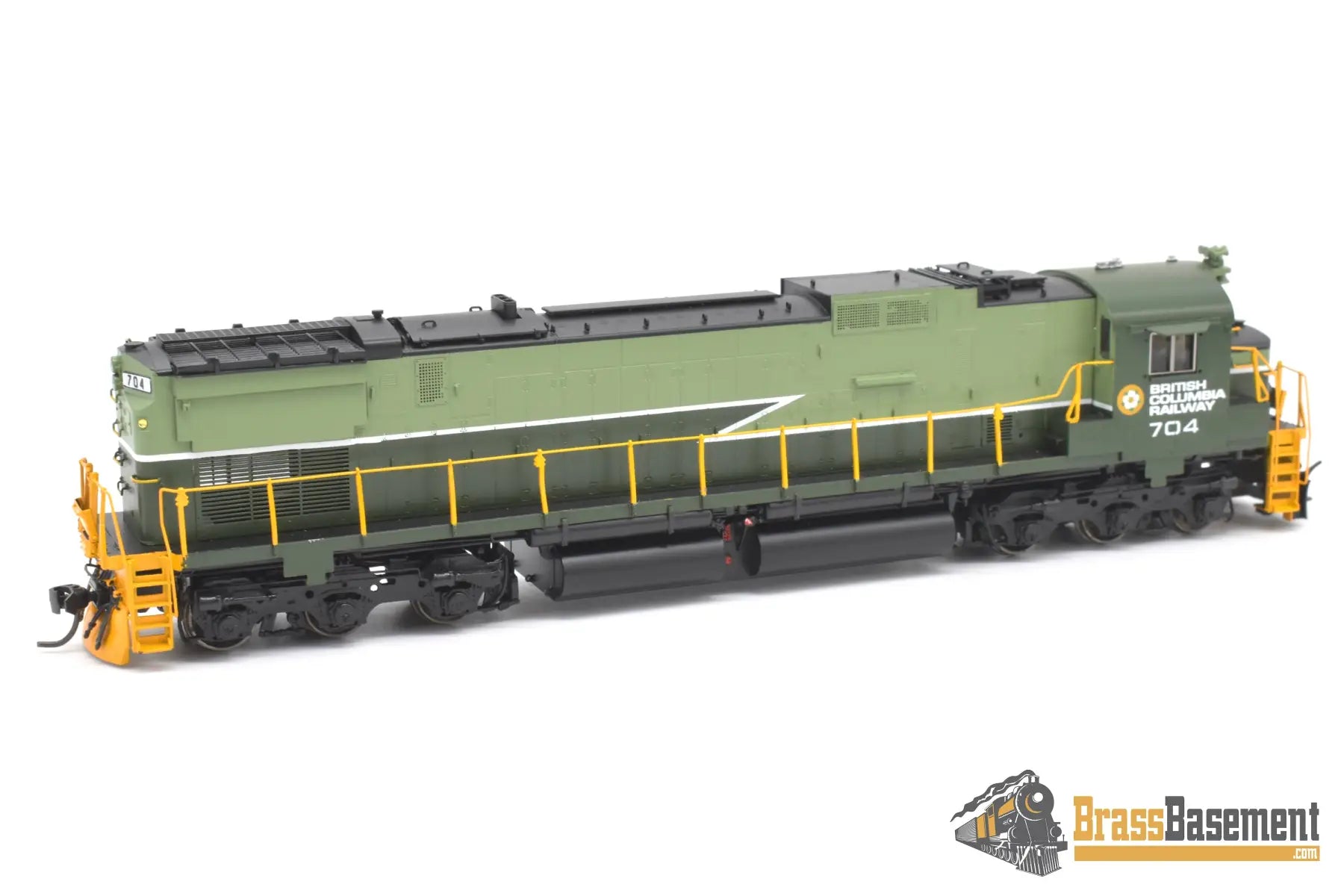 Ho Brass - Omi 6700.2 Bcr British Columbia Railway C6301 #704 F/P Two - Tone Green Diesel