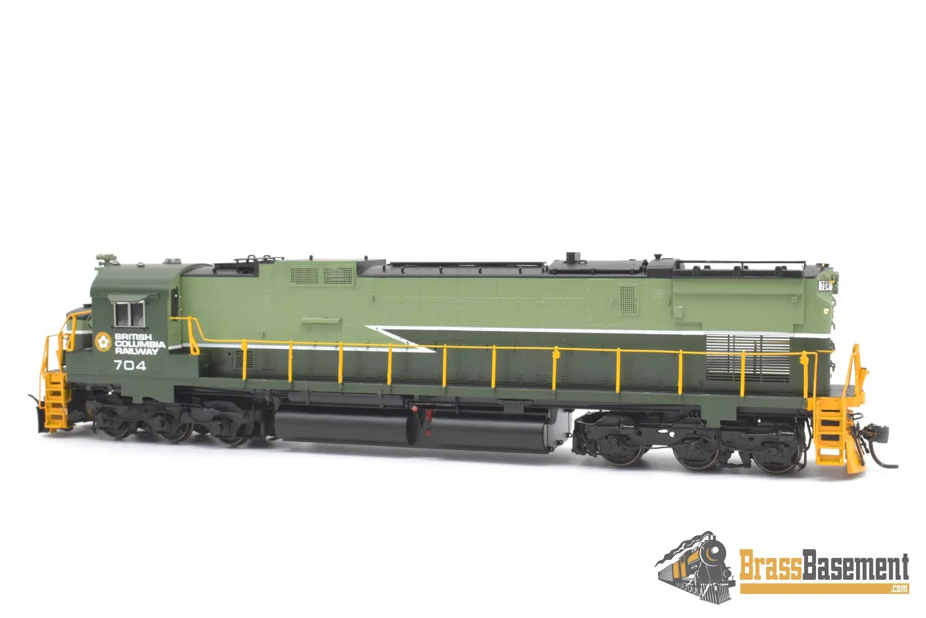 Ho Brass - Omi 6700.2 Bcr British Columbia Railway C6301 #704 F/P Two - Tone Green Diesel