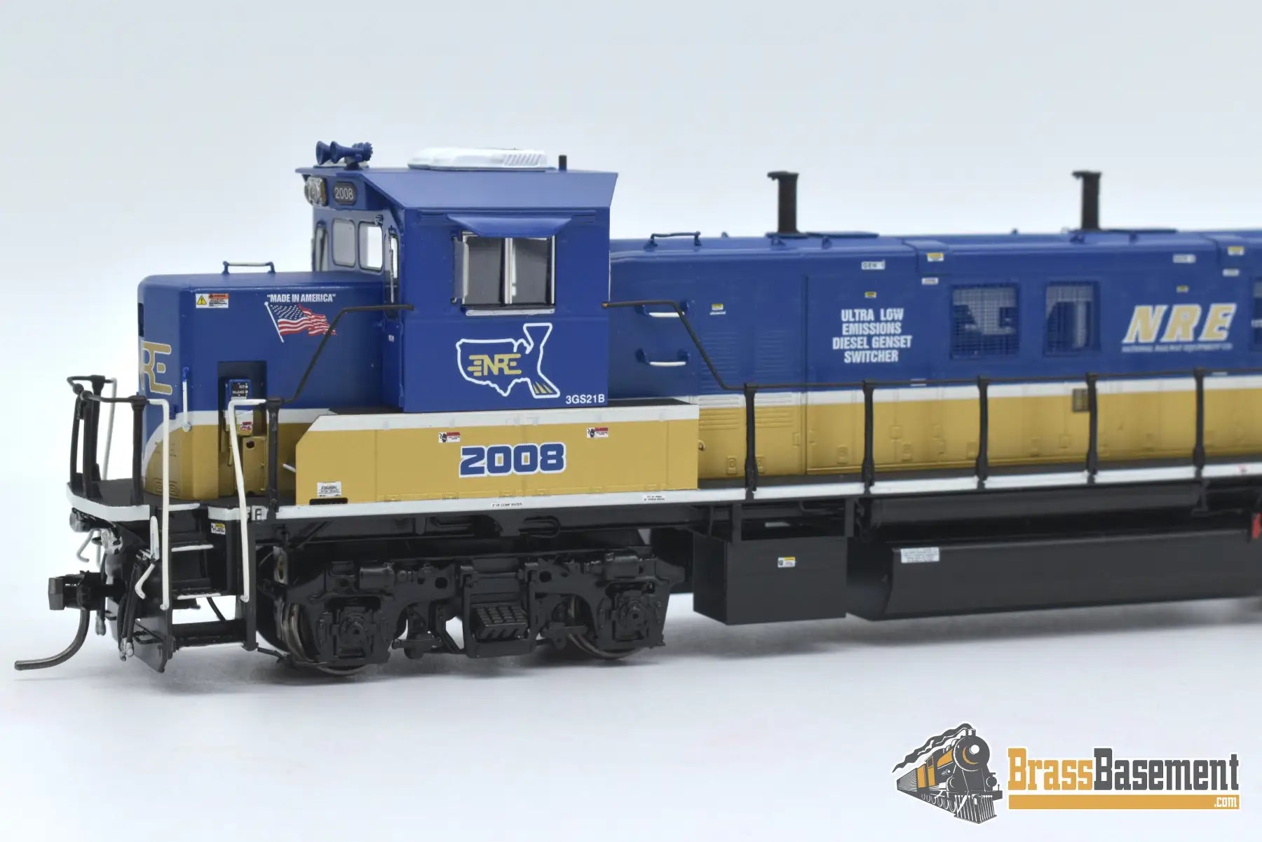 Ho Brass - Omi Aa - 1350 - 1 National Railway Equipment 3Gs21B Genset Demonstrator #2008