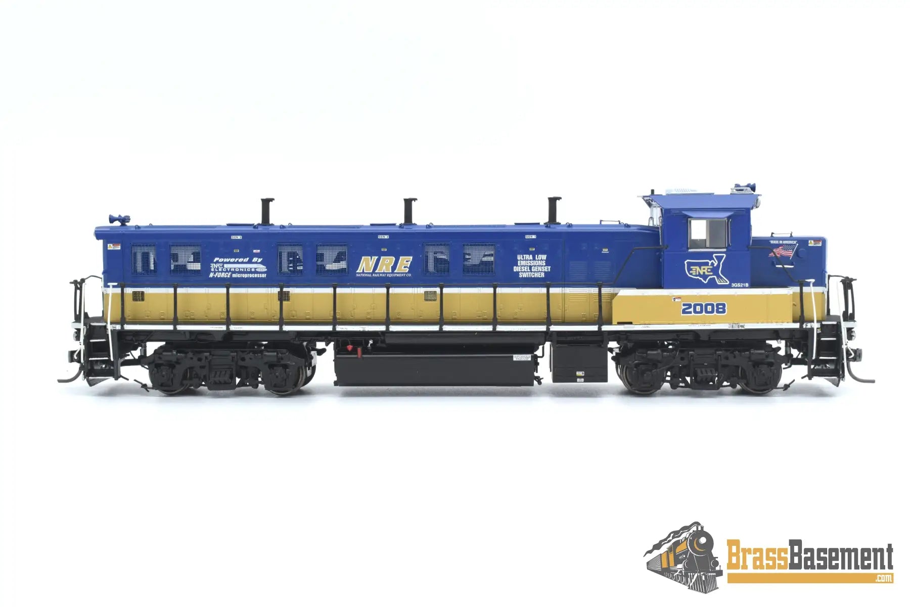 Ho Brass - Omi Aa - 1350 - 1 National Railway Equipment 3Gs21B Genset Demonstrator #2008