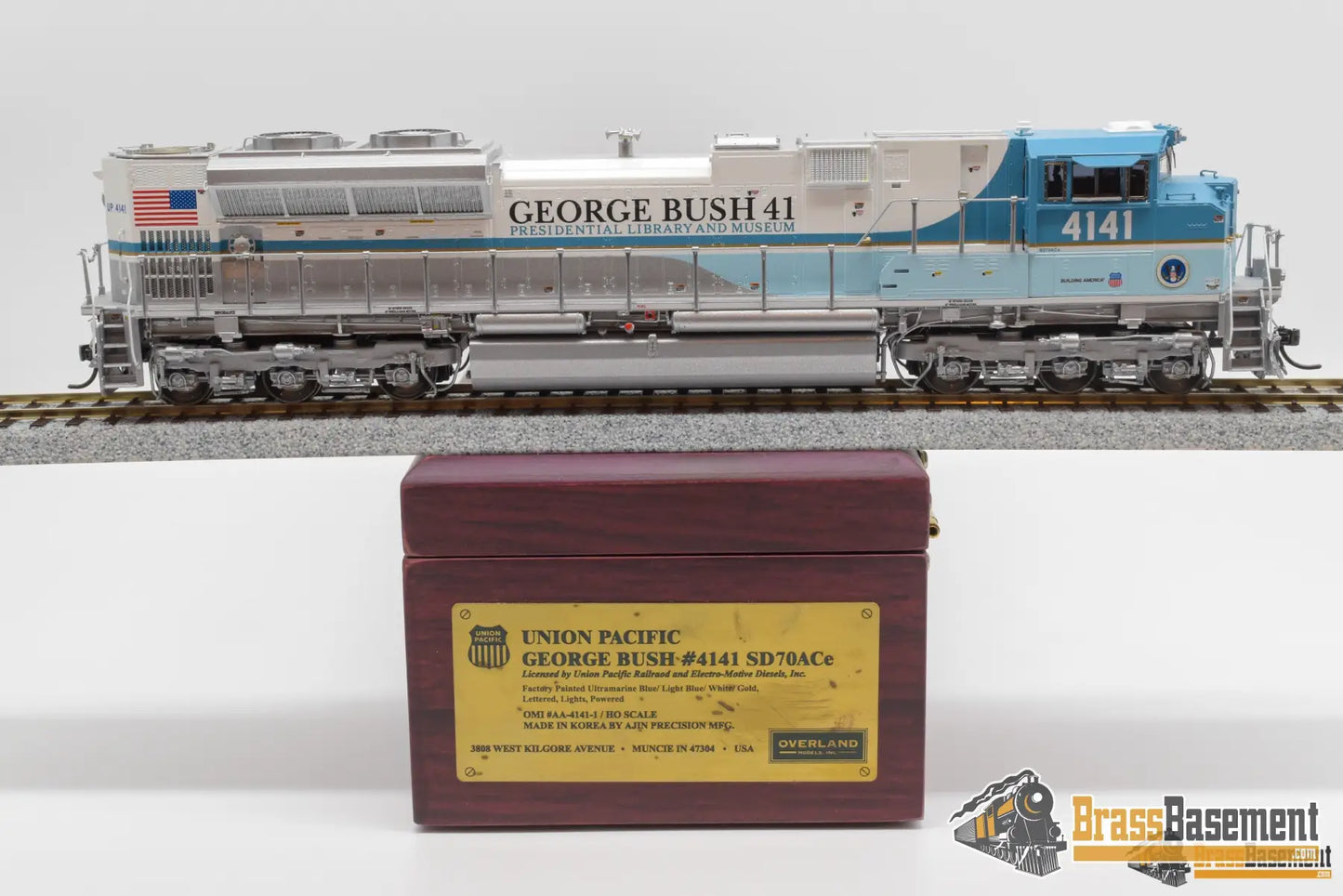 Ho Brass - Omi Aa - 4141 - 1 Union Pacific George Bush 4141 Sd70Ace Mint Diesel