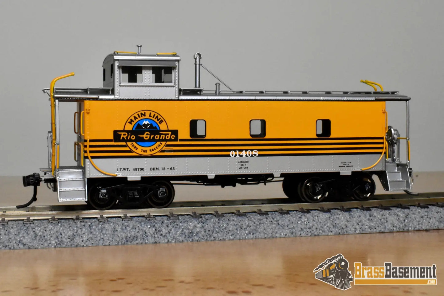 HO Brass OMI AB 1120 1 Rio Grande DRGW Steel Riveted Caboose Sealed Windows 4 Stripe Caboose
