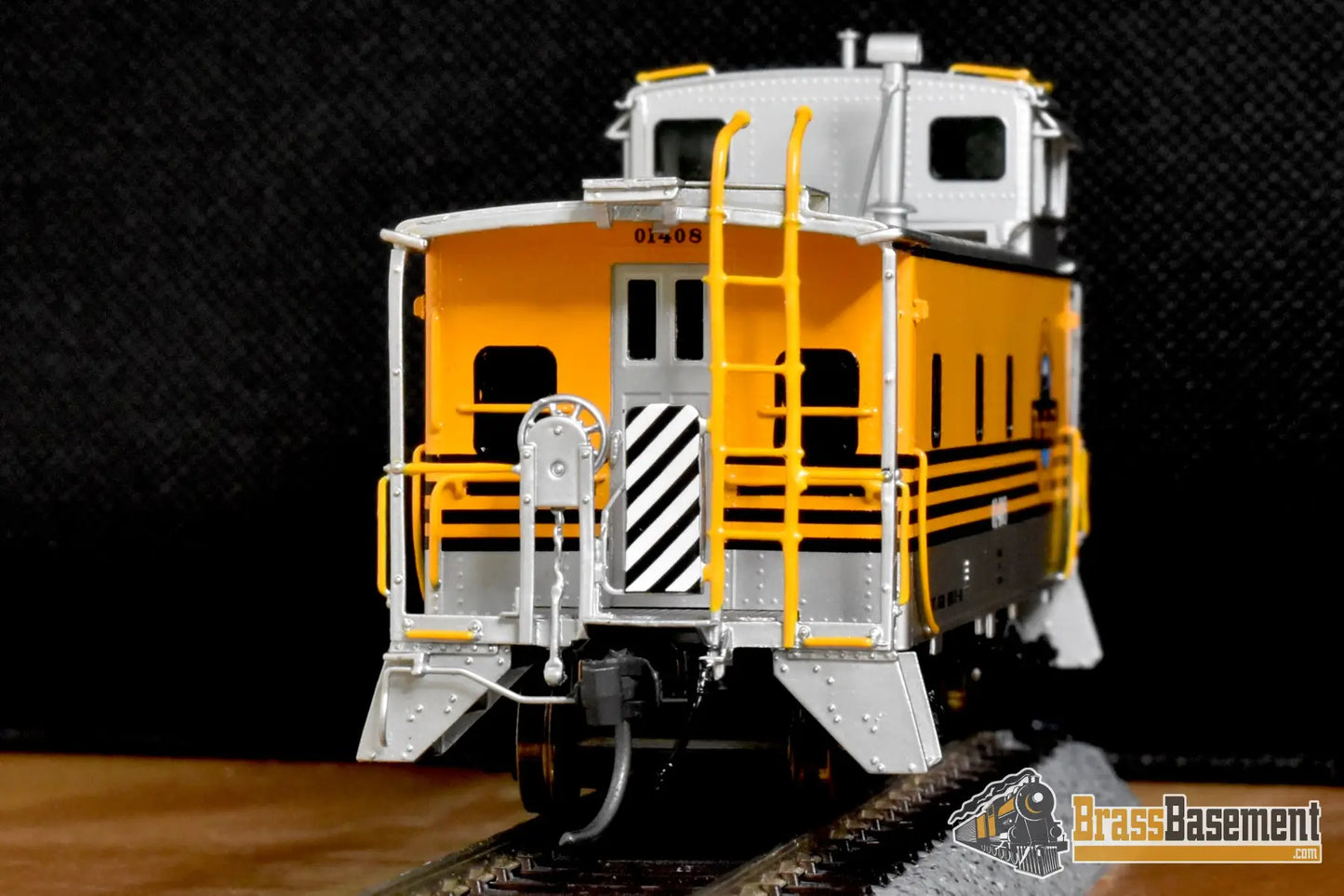 HO Brass OMI AB 1120 1 Rio Grande DRGW Steel Riveted Caboose Sealed Windows 4 Stripe Caboose