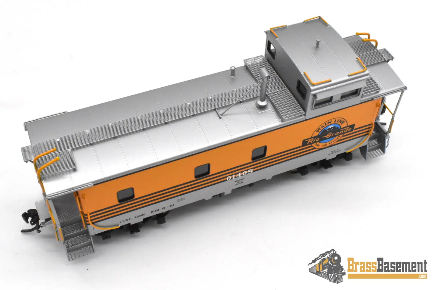 HO Brass OMI AB 1120 1 Rio Grande DRGW Steel Riveted Caboose Sealed Windows 4 Stripe Caboose