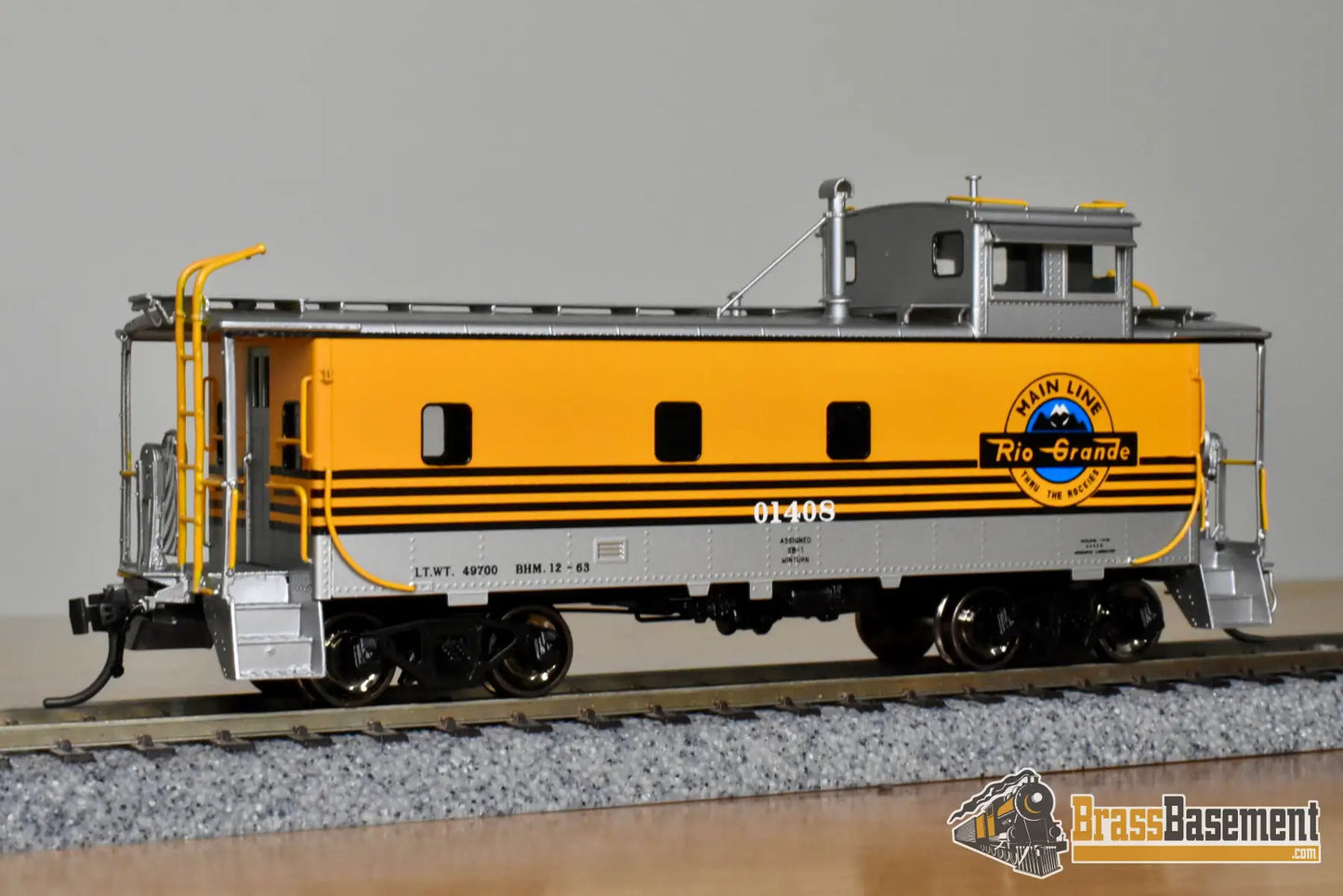 HO Brass OMI AB 1120 1 Rio Grande DRGW Steel Riveted Caboose Sealed Windows 4 Stripe Caboose